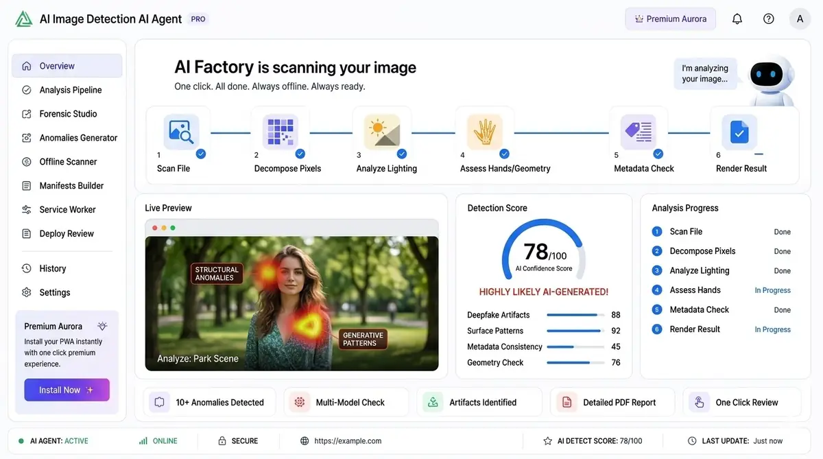 AI blog template — example of the AI tool dashboard software